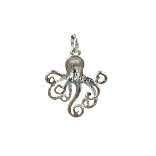 Silver Plated Octopus Charm by Bead Landing™